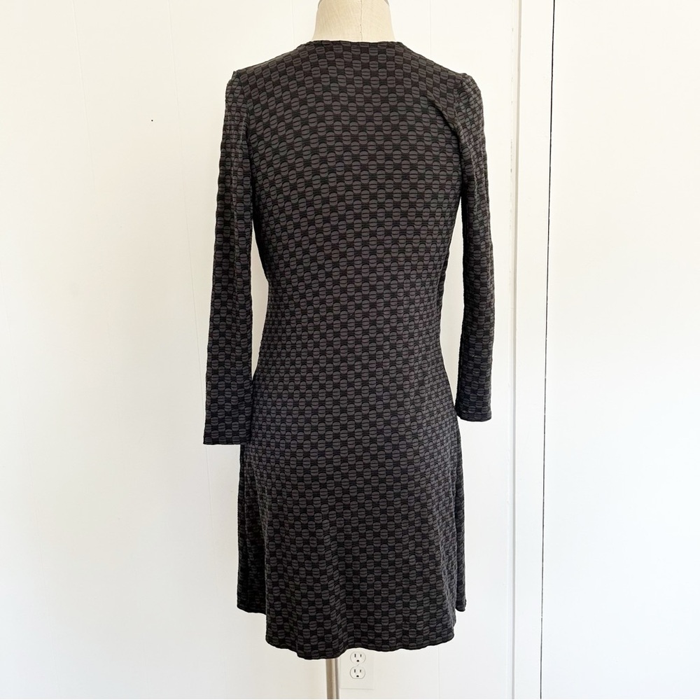 Lisa Bayne Women’s 3D Knit Art to Wear Asymmetrical Faux Wrap Dress XS - Picture 3 of 7